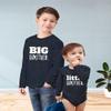 Big Brother Little Brother Shirts Matching Outfits Sibling Gifts Baby Set (Charcoal Black - Long Sleeve, Kids (3y)/ Baby (1-3M)) view 4