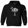 0337. South Carolina State Flag Logo Palmetto Sweatshirt Pullover Hoodie (Black, Small) view 1