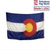 4x6' Colorado Flag & 4x6' United States Flag Bundle - Durable All Weather Nylon & Reinforced Fly End Stitching - Made in The USA view 3