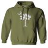 0337. South Carolina State Flag Logo Palmetto Sweatshirt Pullover Hoodie (Olive, Small) view 1
