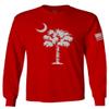 0337. South Carolina State Flag Logo Palmetto Men's Long Sleeve t Shirt (Red, X-Large) view 1
