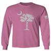 0337. South Carolina State Flag Logo Palmetto Men's Long Sleeve t Shirt (Pink X-Large) view 1