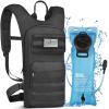 NOOLA Hydration Backpack with 3L TPU Water Bladder, Tactical Molle Water Backpack for Men Women, Hydration Pack for Hiking, Biking, Running and Climbing, Black view 1