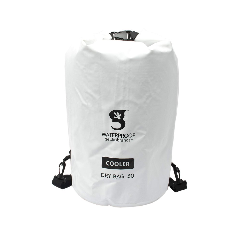 geckobrands 30L Dry Bag Cooler - Holds 24 Cans or 18 Bottles - Dry Bag Backpack, Perfect for Outdoor Activities