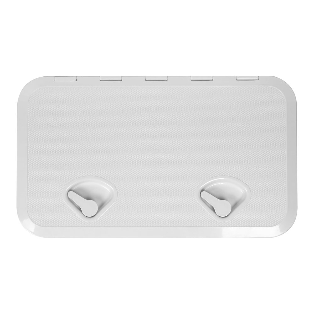 HECASA Marine Deck Boat Deck Access Hatch & Lid 24" x 14" with Non Slip Surface - White Rectangle(606mm x 353mm) 180 Hinge Strong Recessed Marine Caravan RV