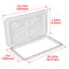 HECASA Marine Deck Boat Deck Access Hatch & Lid 24" x 14" with Non Slip Surface - White Rectangle(606mm x 353mm) 180 Hinge Strong Recessed Marine Caravan RV view 2