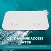 HECASA Marine Deck Boat Deck Access Hatch & Lid 24" x 14" with Non Slip Surface - White Rectangle(606mm x 353mm) 180 Hinge Strong Recessed Marine Caravan RV view 3