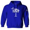 0337. South Carolina State Flag Logo Palmetto Sweatshirt Pullover Hoodie (Royal, 2X-Large) view 1