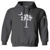 0337. South Carolina State Flag Logo Palmetto Sweatshirt Pullover Hoodie (Characoal, Medium) Charcoal view 1
