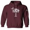 0337. South Carolina State Flag Logo Palmetto Sweatshirt Pullover Hoodie (Maroon, Large) view 1