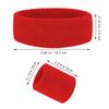 2 Sets Sports Headband and Wristbands, 4 Pieces Colorful Striped American Flag Style Sweatbands for Men and Women (Bright Red) view 2