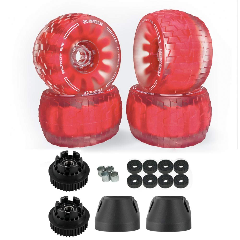 IWONDER Cloud Wheel Discovery 105mm/120mm for Exway Flex/Wave(36 Teeth) Boards Electric Skateboard Wheels and Pulley Conversion Kit