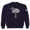 0337. South Carolina State Flag Logo Palmetto Men's Crewneck Sweatshirt (Navy Small) view 1