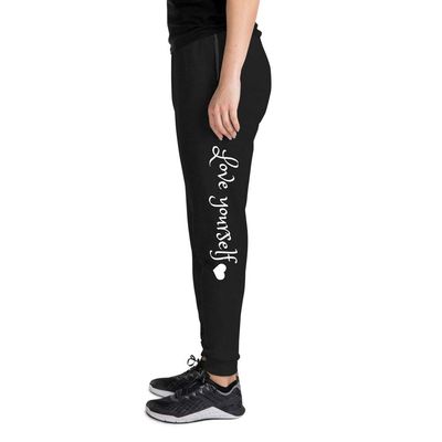 Dreamer777 Love Yourself Joggers Black