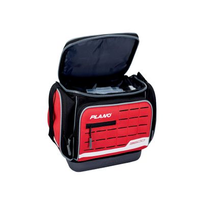 Plano Weekend Series 3600 Deluxe Tackle Case, Medium, Red Fabric, Includes 2 3600 Stowaway Utility Storage Boxes, Soft Fishing Tackle Bag, Premium Storage