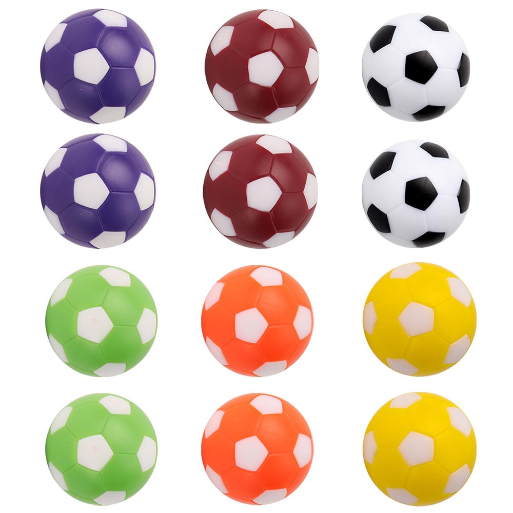 GSE Games & Sports Expert 12-Pack Foosball Table Replacement Balls, 36mm(1.42") Tabletop Soccer Football Balls for Foosball Table Accessories (Multicolor)