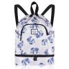 KAMO Drawstring Backpack With Shoe Compartment, Two Water Bottle Holders - Large String Bag for Sport, Swimming, Yoga, Travel - Athletic Sackpack for Men and Women view 1