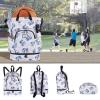 KAMO Drawstring Backpack With Shoe Compartment, Two Water Bottle Holders - Large String Bag for Sport, Swimming, Yoga, Travel - Athletic Sackpack for Men and Women view 3