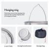 iBasingo Titanium Camping Pot with Lid 2.9L Ultralight Backpacking Cookware with Foldable Handle for Hiking, Picnic & Outdoor Durable Portable Metal Cooking Ti Hanging Pot Ti2045C view 3