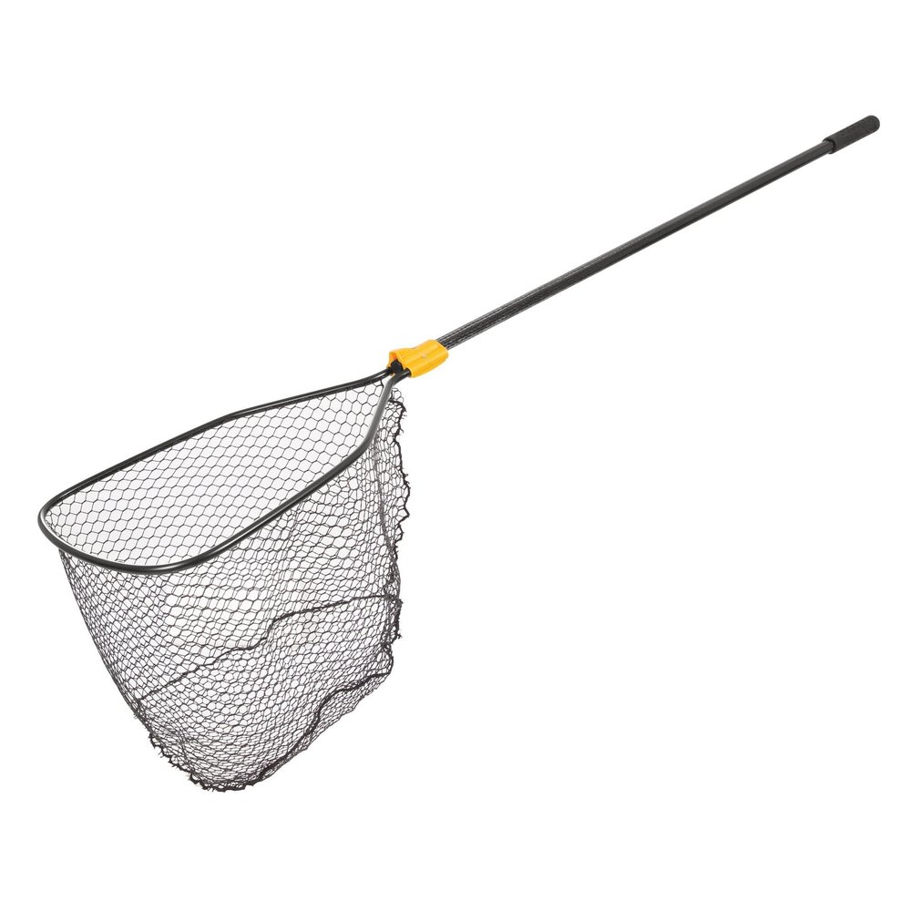 Frabill Conservation Ultralight Slide Handle Net | Scoop Hoop Size: 18" X 21" | Sliding Handle: 48" | Netting: Tangle-Free Micromesh | Net Depth: 16",Black/Yellow