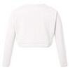 YOOJIA Girls Knit Cardigan Shrug Long Sleeve Button Closure Bolero Flower Girl Dress Cover Cropped Coat Sweater White 2 view 2