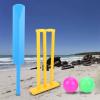 Greensen Kids Cricket Set ABS Plastic Cricket Bat Set Cricket Bat and Ball Beach Stand Kit for Children Toddler Parent-Child Sports Interaction Hand-Eye Coordination Cultivation Sports Game view 4