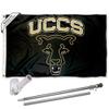 College Flags & Banners Co. Colorado Springs Mountain Lions Flag and Pole Bracket Mount Bundle view 1