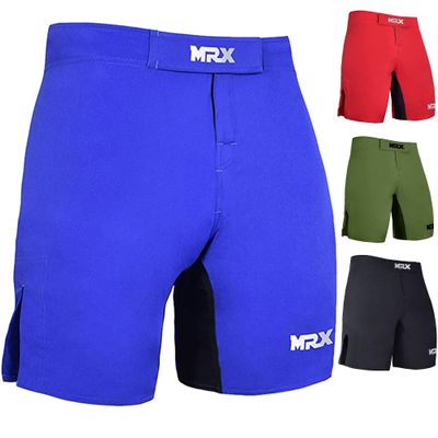 MMA BJJ Unisex Training Cage Fighting Grappling Martial Arts Boxing Muay Thai Wrestling Shorts Blue X-Large