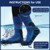 RANDY SUN Waterproof Breathable Socks - Unisex Cold Weather Warm Dry Hiking Skiing Snowboarding Cycling Running Trekking Knee Length Socks, Ocean-Knee High, Large view 2