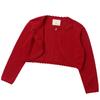 ranrann Kids Girls Long Sleeve Bolero Cardigan Shrug Single Button Cropped Knitted Sweater Jacket Girls Dress Cover Up Red 2 view 3
