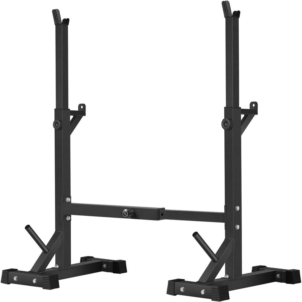 BangTong&Li Squat Rack Stand,Barbell Rack,Bench Press Rack Stand Home Gym Adjustable Weight Rack 550Lbs (Black)