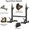BangTong&Li Squat Rack Stand,Barbell Rack,Bench Press Rack Stand Home Gym Adjustable Weight Rack 550Lbs (Black) view 2