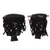 Joy's Billiard Set of 6 Pool Table Leather Pockets Billiard Pockets with Wild Fringe-Black view 2