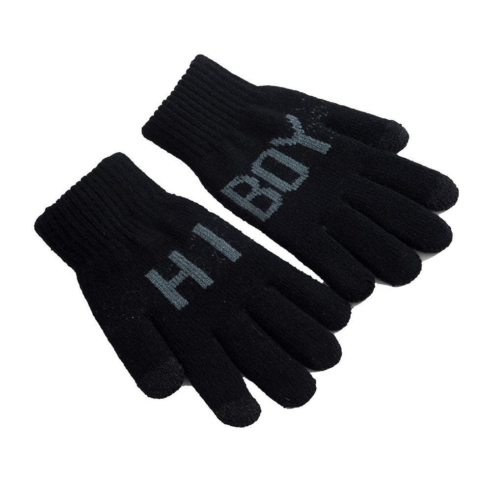 FUFU Gloves Winter Glove Touch Screen Anti-Slip Silicone Gel, Elastic Cuff, Thermal Soft Wool Lining, Knit Stretchy Material (Color : C)