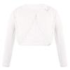 ranrann Kids Girls Long Sleeve Bolero Cardigan Shrug Single Button Cropped Knitted Sweater Jacket Girls Dress Cover Up White 4 view 1