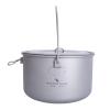 usharedo Titanium Camping Pot Outdoor Hanging Pot Portable Camping Picnic Water Cup Kettle 2900ml Only Ti15120A view 1