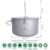 usharedo Titanium Camping Pot Outdoor Hanging Pot Portable Camping Picnic Water Cup Kettle 2900ml Only Ti15120A view 2