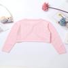 YOOJIA Girls Knit Cardigan Shrug Long Sleeve Button Closure Bolero Flower Girl Dress Cover Cropped Coat Sweater Pink 6 view 4