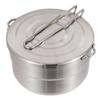 bento pot Stainless Steel Folding Bowl Hiking Cookware Kit Stainless Steel Cup Hiking Cooking Kit Folding Utensils Camping Hiking Pot camping pot travel Backpack spoon view 1