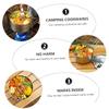 bento pot Stainless Steel Folding Bowl Hiking Cookware Kit Stainless Steel Cup Hiking Cooking Kit Folding Utensils Camping Hiking Pot camping pot travel Backpack spoon view 3
