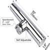 2Pcs Fishing Rod Holders for Boat, 304 Stainless Steel Tournament Style Fishing Pole Holders Side Mounted with Clamp-on 1" to 1-1/4" Rail for Marine Boat Yacht RV Truck view 2