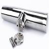 2Pcs Fishing Rod Holders for Boat, 304 Stainless Steel Tournament Style Fishing Pole Holders Side Mounted with Clamp-on 1" to 1-1/4" Rail for Marine Boat Yacht RV Truck view 4