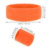 2 Sets Sports Headband and Wristbands, Colorful Striped American Flag Style for Men and Women (Orange) view 2
