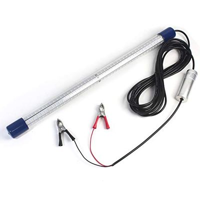 30W Green Fishing Light Attractor IP68 504pcs LED Crappie Shad Boat Underwater Lure Fishing Light (White)