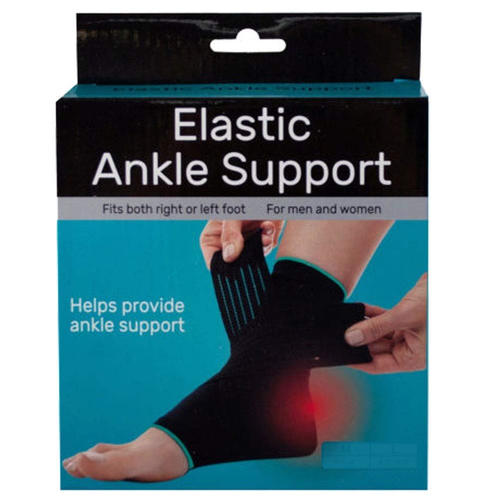 1 Elastic Ankle Support Adjustable Brace Sports Wrap Compression Protection M Elastic Ankle Support Brace Adjustable Compression Wrap for Sports, Injury Recovery, Pain Relief & Protection Medium