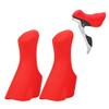 Road Bike Brake Lever Hood Covers, Silicone Protective Sleeve for Comfort and Grip, Easy Slip-On Installation (Red) view 2