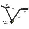 CKIDS T Bar Row Handle Landmine Attachment for Barbell, Angled V Shape Landmine Exercise Equipment Bar, Absorbent Foam Wide Grip and Seamless Welding, Fits 1 and 2 Inches Olympic Bars view 2