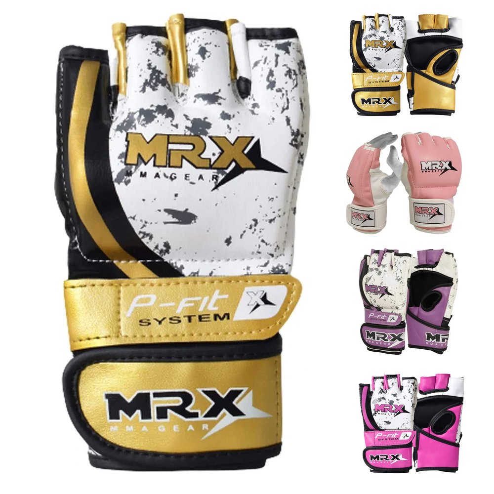 MRX MMA Gloves Boxing Gloves for Men & Women | Kickboxing Gloves with Open Palms Grappling Gloves for Punching Bag | Sparring Muay Thai MMA Glove