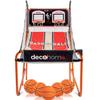 Deco Home Arcade Basketball Game with Dual Rim Backboard, Includes Electronic Tracking LED Scoreboard with 8 Game Modes for 1-4 Players, 5 Game Balls, Air Pump, Folding Assembly for Easy Storage view 1
