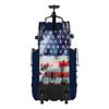 Boombah Rolling Catchers Superpack 2.0 Baseball/Softball Gear Bag - 23-1/2" x 13-1/2" x 9-1/2" - Old Glory Navy/Red/White - Telescopic Handle - Holds 4 Bats - Wheeled Version view 3